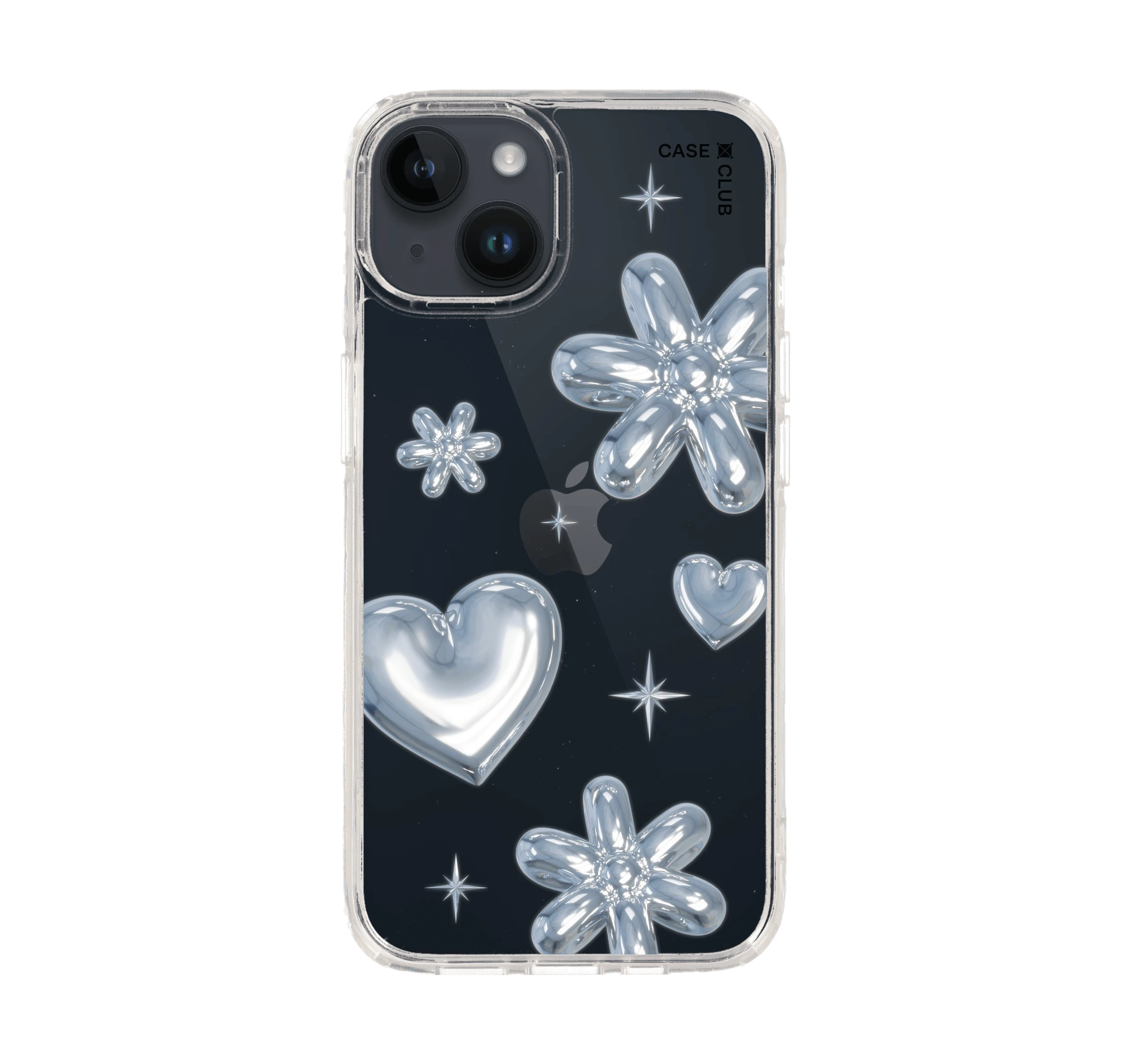flower & heart metallic balloons